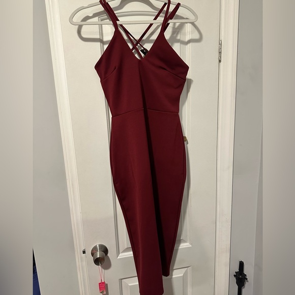 Sexy red wine dress - Picture 3 of 4